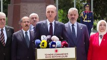 TBMM Başkanı Kurtulmuş, Azerbaycan'da Şehitlikleri Ziyaret Etti