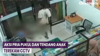 Heboh, Pria Pukul dan Tendang Anak di Apotek Cakung