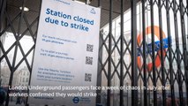 When are the London Tube strikes in July?