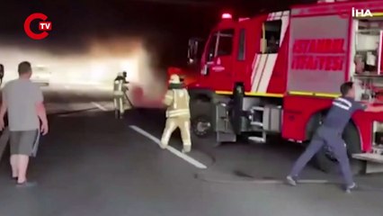 TEM otoyolu Edirne istikameti trafiğe kapatıldı!