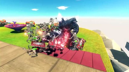 Godzilla Team VS Minotaur + Skeleton of Evolution - Animal Revolt Battle Simulator