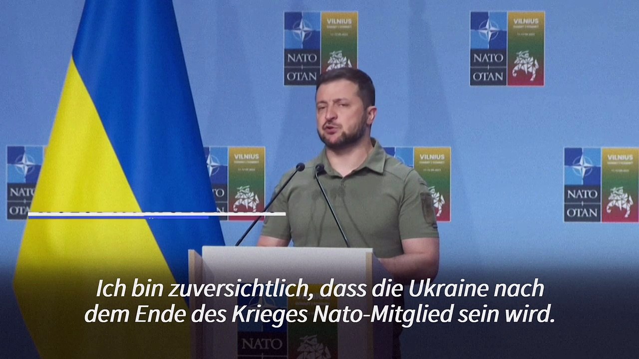 Selenskyj hofft auf Nato-Mitgliedschaft nach Kriegsende