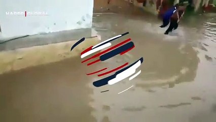Sel felaketinde korku dolu anlar! Timsahlar ortaya çıktı, insanlar büyük panik yaşadı