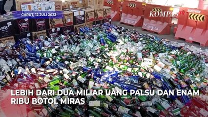 2 Miliar Uang Palsu Dibakar Bersama Bukti Kejahatan Lain di Garut