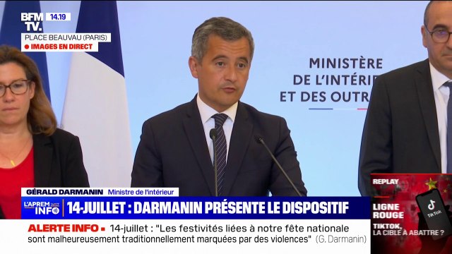 Gérald Darmanin: Le choix que nous avons fait est le maintien de l'ensemble des festivités des 13 et 14 juillet