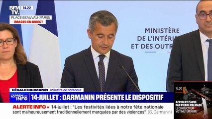 Gérald Darmanin annonce la mobilisation de "130.000 policiers et gendarmes" pour les 13 et 14 juillet