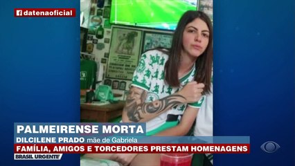 Familiares, amigos e torcedores se despedem de Gabriela