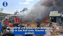 Property destroyed in Juacali area in Kisumu during protests