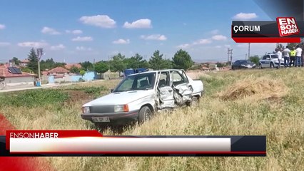Otomobil ticari araçla çarpıştı