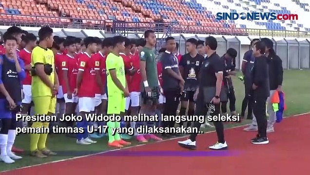 Berikan Semangat, Presiden Jokowi Pantau Seleksi Timnas U-17 di Stadion Si Jalak Harupat