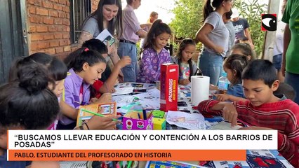 Jóvenes por la Educación | Estudiantes universitarios brindan clases de apoyo y cuentan con dos merenderos en Posadas