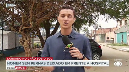Deficiente físico é abandonado em frente a hospital no RJ