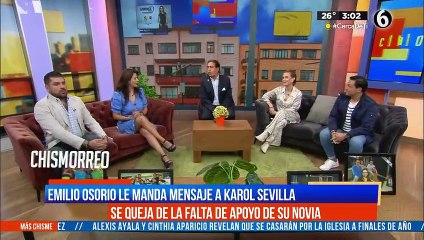 Emilio Osorio le pide a Karol Sevilla una señal de apoyo