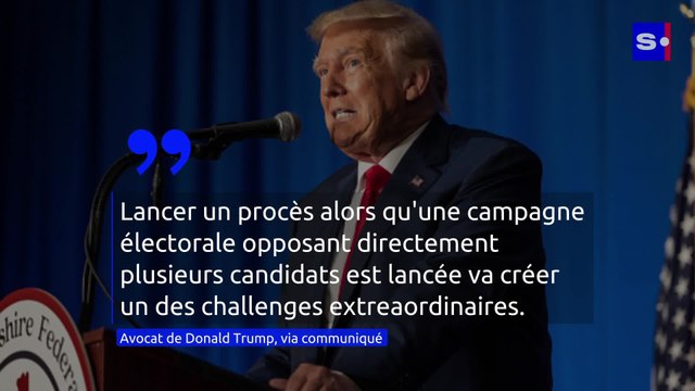 Trump cherche à retarder son procès fédéral en raison de l'élection de 2024