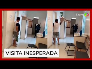 Boi invade unidade de saúde em Divinópolis (MG) e surpreende funcionários