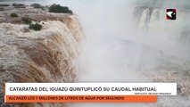 Cataratas del Iguazú quintuplicó su caudal habitual