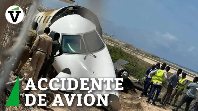 Accidente de avión en Somalia: varios heridos tras derrapar y se estrellarse contra un muro