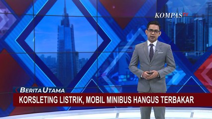 Diduga Korsleting Listrik, Sebuah Mobil Minibus di Banjarnegara Hangus Terbakar