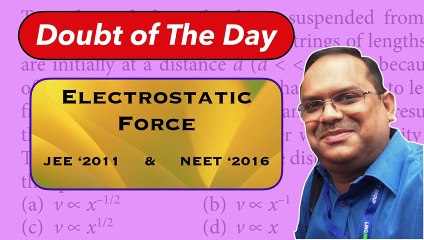 Two Identical charged spheres suspended… JEE’2011 & NEET’2016 Numerical of the Day #neet2023