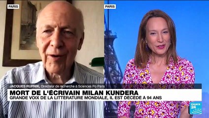 Jacques Rupnik rend hommage à Milan Kundera, un "grand romancier et essayiste" et cher ami