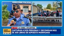 Capturan a dos hombres con gran cantidad de supuesta marihuana en La Ceiba , Atlántida