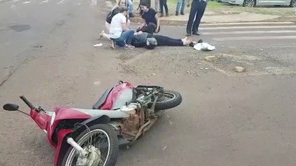 Idosa sofre fratura em acidente de trânsito na Avenida Assunção