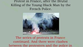Protest in France, After the brutal killing of the young black man by the French Police.. Protest in france Naheel M