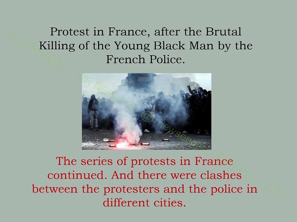 Protest in France, After the brutal killing of the young black man by the French Police.. Protest in france Naheel M