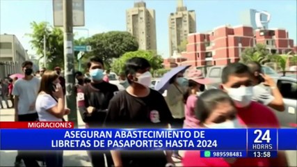 Descargar video: Migraciones asegura abastecimiento de libretas de pasaportes hasta el 2024