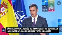 Sánchez acusa a Feijóo de «manipular» al denunciar la dejadez del Gobierno en el voto por correo