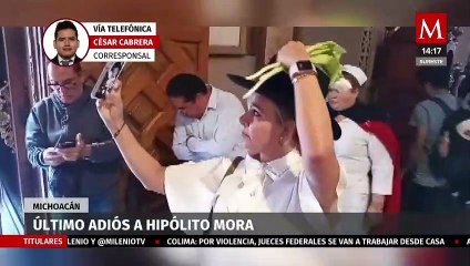 Con misa, dan último adiós a Hipólito Mora en Michoacán