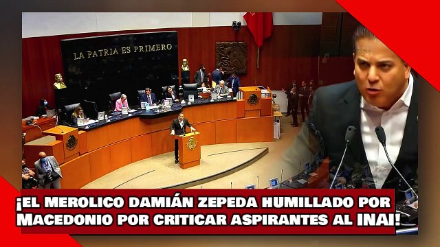 ¡VEAN! ¡el merolico Damián Zepeda es humillado por Salgado Macedonio por criticar aspirantes al INAI!