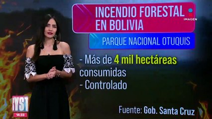Se registra incendio forestal en Bolivia