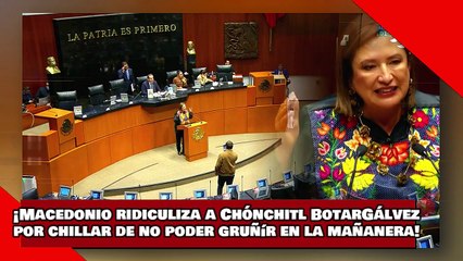 ¡VEAN! ¡Macedonio ridiculiza a Chónchitl BotarGálvez por chillar de no poder gruñír en la mañanera!