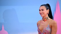 Dua Lipa's Latest 'Barbie' Look Includes a Super-High Ponytail and All Versace Everything