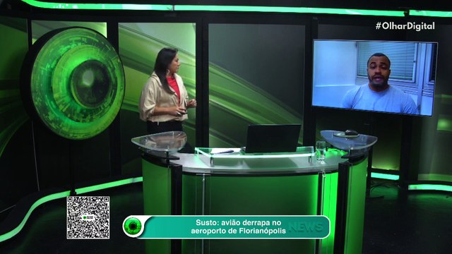 Ao Vivo Susto avião derrapa no aeroporto de Florianópolis