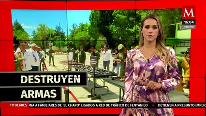 Destruyen más de 100 armas confiscadas por el Ejército en Veracruz