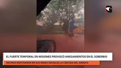 El fuerte temporal en Misiones provocó anegamientos en El Soberbio