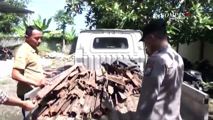 Polisi Tangkap 8 Pelaku Pencurian Rel Kereta Lori Tebu Milik Pabrik Gula Semboro Jember!