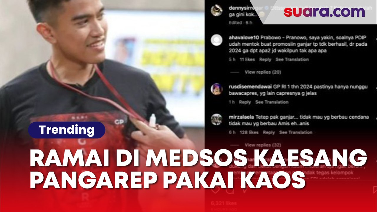 Ramai di Medsos, Kaesang Pangarep Terlihat Pakai Kaus Bergambar Ganjar