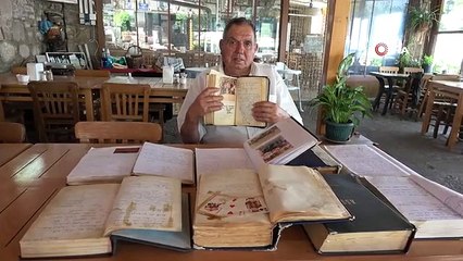 63 yıldır, Assos'u gezen turistlerin anılarını 35 defterde biriktirdi