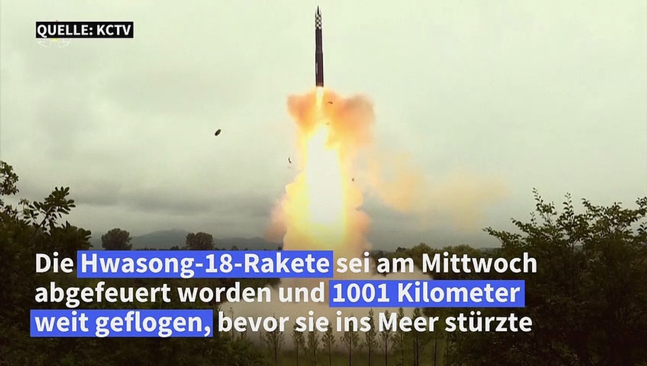 Nordkorea zeigt Bilder vom Start einer Interkontinentalrakete