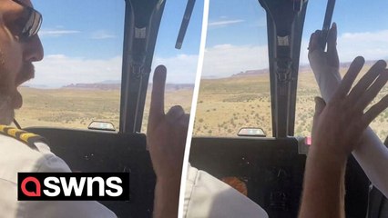 "That will kill us!": Passenger grabs helicopter lever mid-air over Grand Canyon