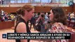 Lobato y Mónica García abrazan a Ayuso en su reaparición pública después de su aborto