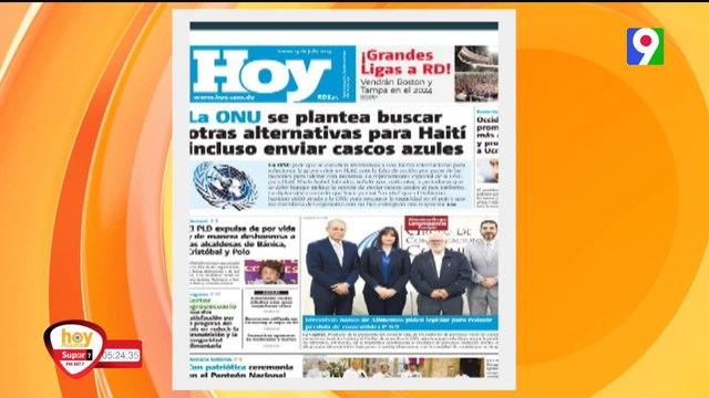 Titulares de prensa Dominicana del jueves 13 julio | Hoy Mismo