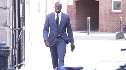 Benjamin Mendy arriving for the final day of his trial for sex offences at Chester Crown Court