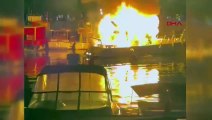 Maltepe'de Tekne Alev Alev Yandı