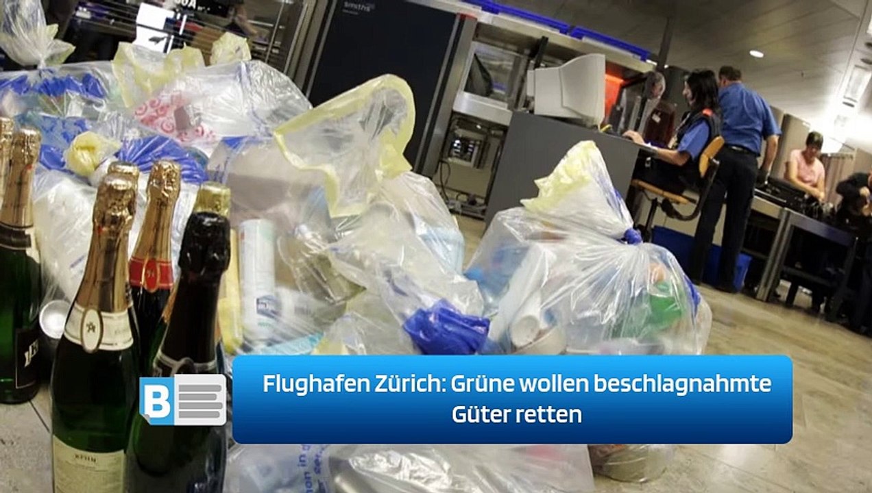Flughafen Zürich: Grüne wollen beschlagnahmte Güter retten