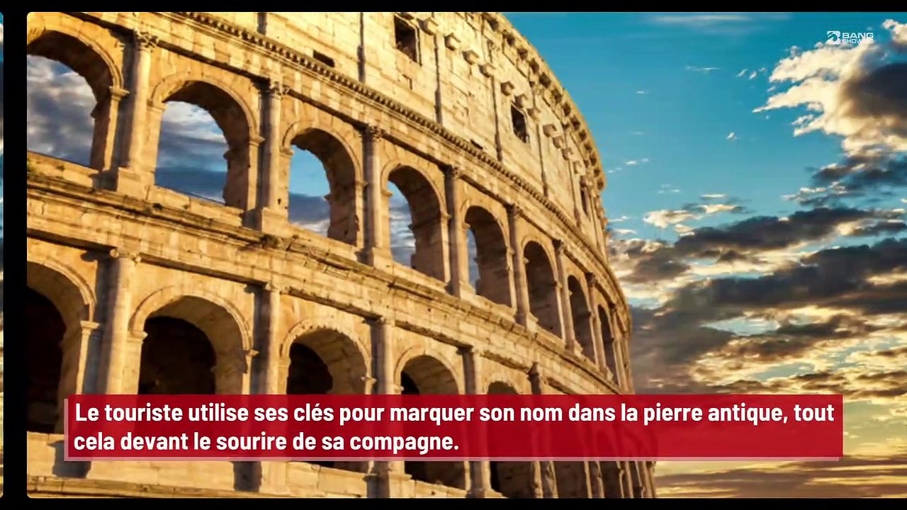 Un touriste grave son nom dans le Colisée et donne une excuse improbable pour son geste : 'C’est avec un très profond embarras...