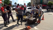 Ordu'da kanalizasyondan çıkan kütük şaşırttı